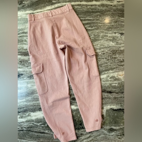 Aritzia Wilfred Pink Cargo Trousers Pants Women’s Size 10 High-Rise - Picture 4 of 6